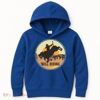 Bull Riding Bullriding Cowboy Western Rodeo Kids Hoodie thumb 0