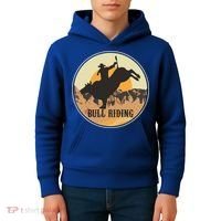 Bull Riding Bullriding Cowboy Western Rodeo Kids Hoodie thumb 4