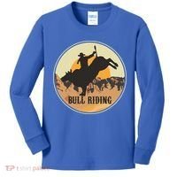 Bull Riding Bullriding Cowboy Western Rodeo Kids Long Sleeve Shirt thumb 0