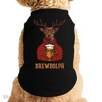 Brewdolph Reindeer Beer Lovers Funny Christmas Doggie Tank thumb 0