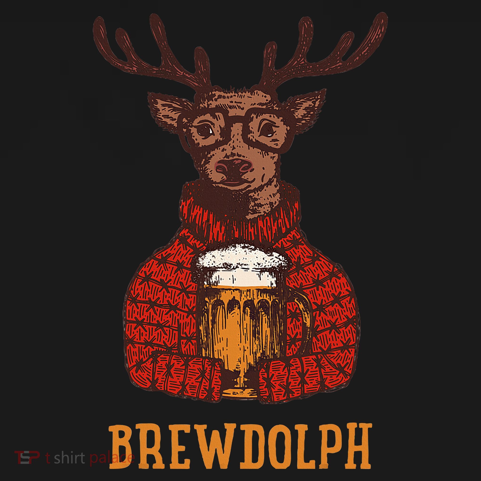 Brewdolph Reindeer Beer Lovers Funny Christmas Bucket Hat