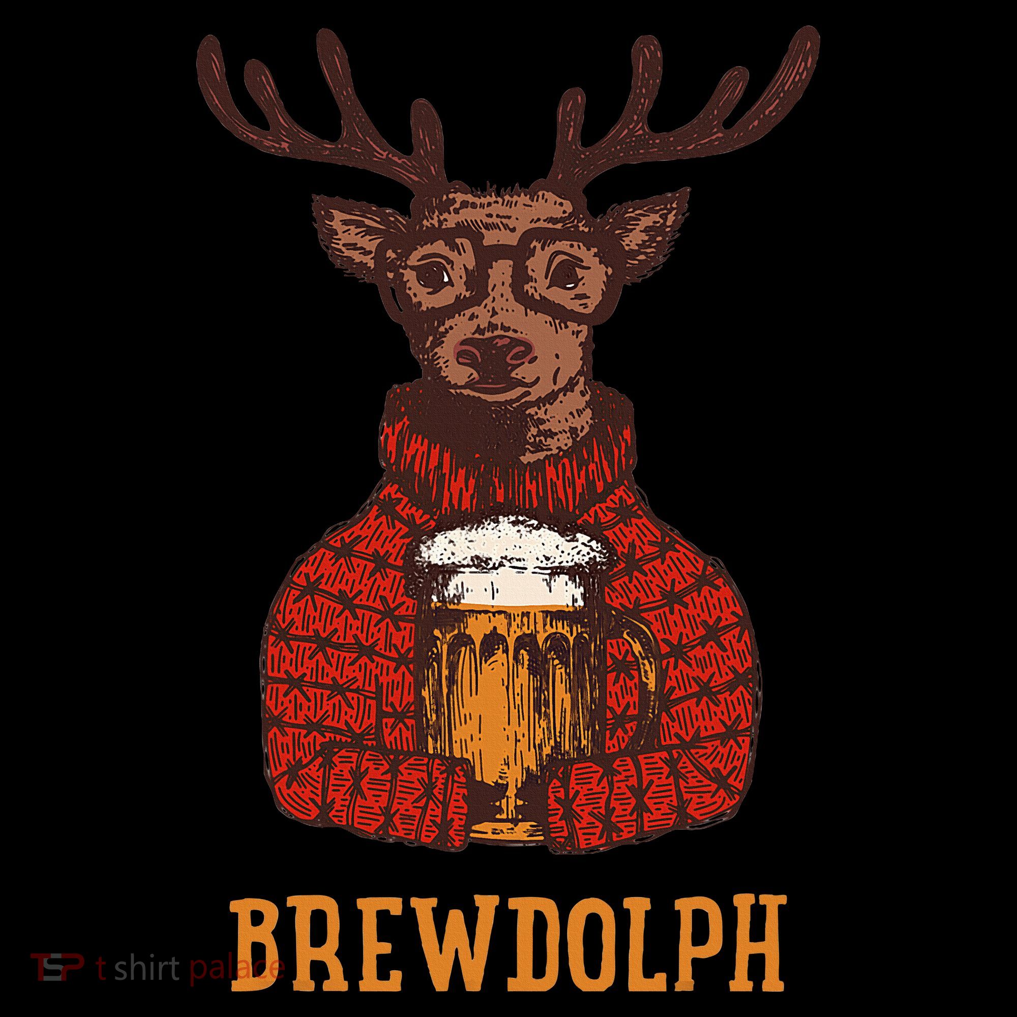 Brewdolph Reindeer Beer Lovers Funny Christmas Women's Hoodie