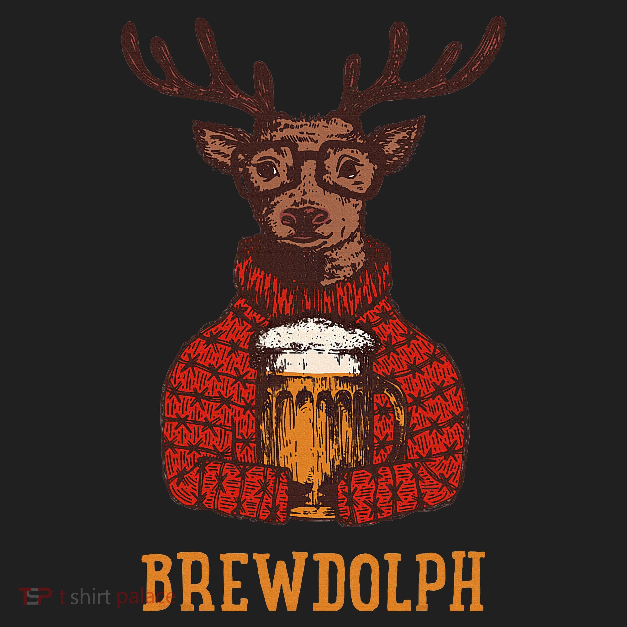Brewdolph Reindeer Beer Lovers Funny Christmas Hat