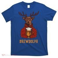 Brewdolph Reindeer Beer Lovers Funny Christmas T-Shirt thumb 0