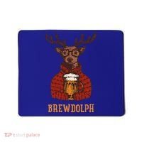 Brewdolph Reindeer Beer Lovers Funny Christmas Mousepad thumb 0