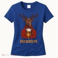 Brewdolph Reindeer Beer Lovers Funny Christmas Women's T-Shirt thumb 0