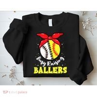 Busy Raising Ballers Softball Baseball Mom Women Sweatshirt thumb 2