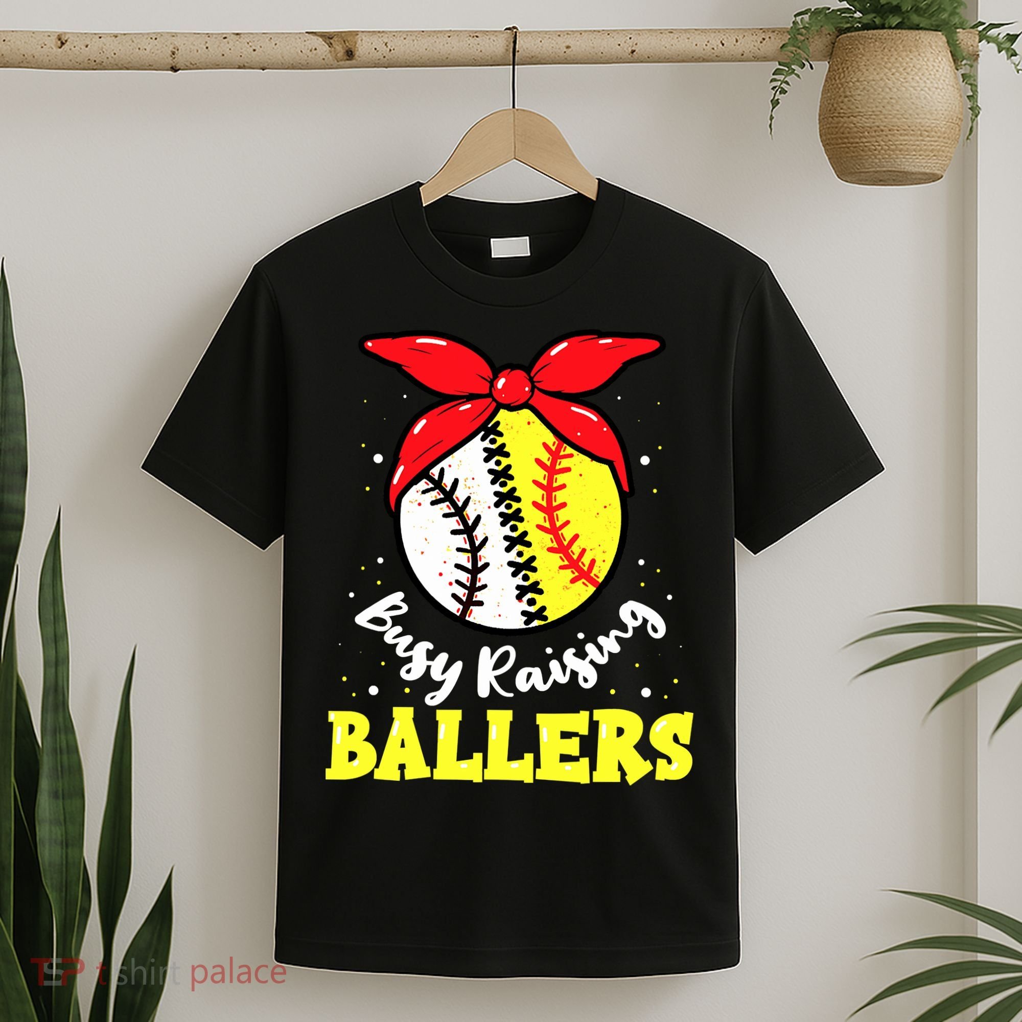 Busy Raising Ballers Softball Baseball Mom Women T-Shirt
