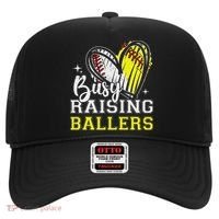 Busy Raising Ballers Heart Softball Baseball Mom Hat thumb 0