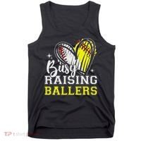Busy Raising Ballers Heart Softball Baseball Mom Tank Top thumb 0