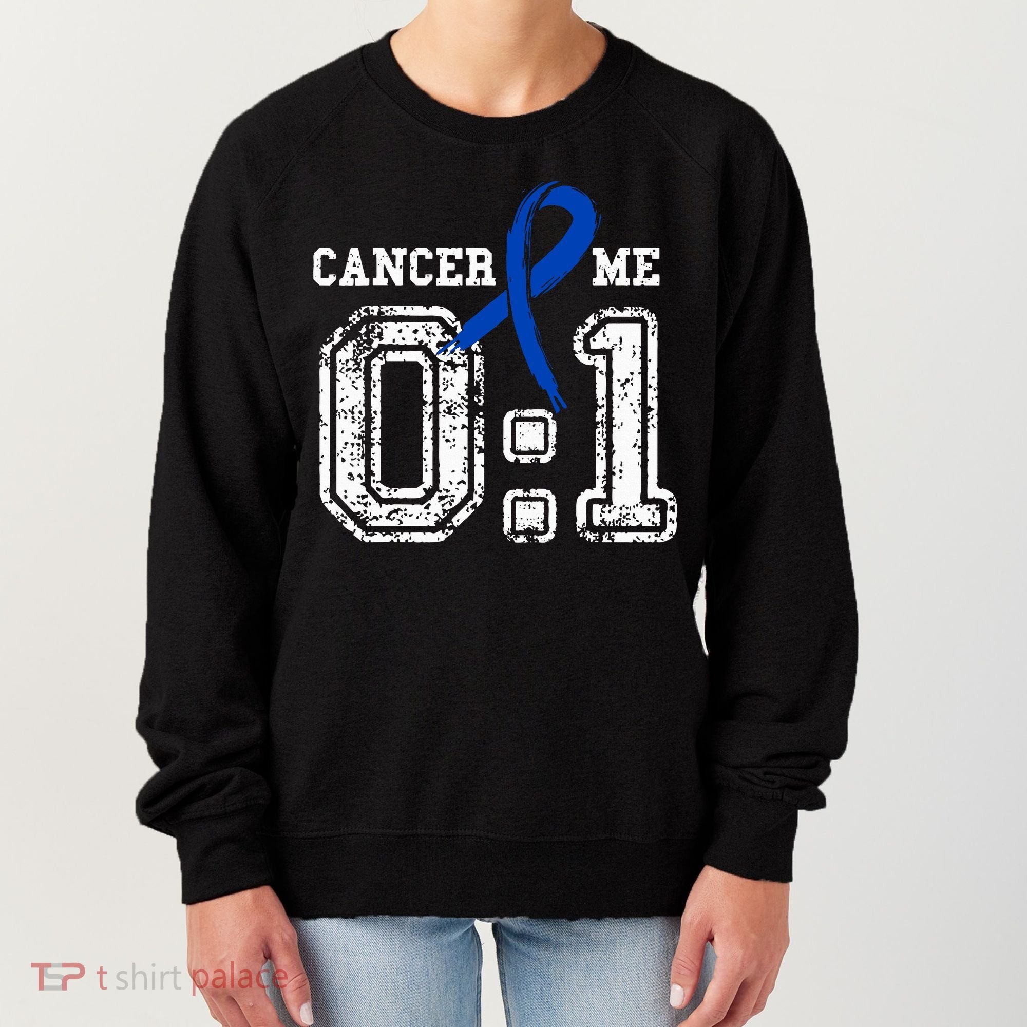 Blue Ribbon Cancer 0:1 Awareness Survivor Women's Sweatshirt