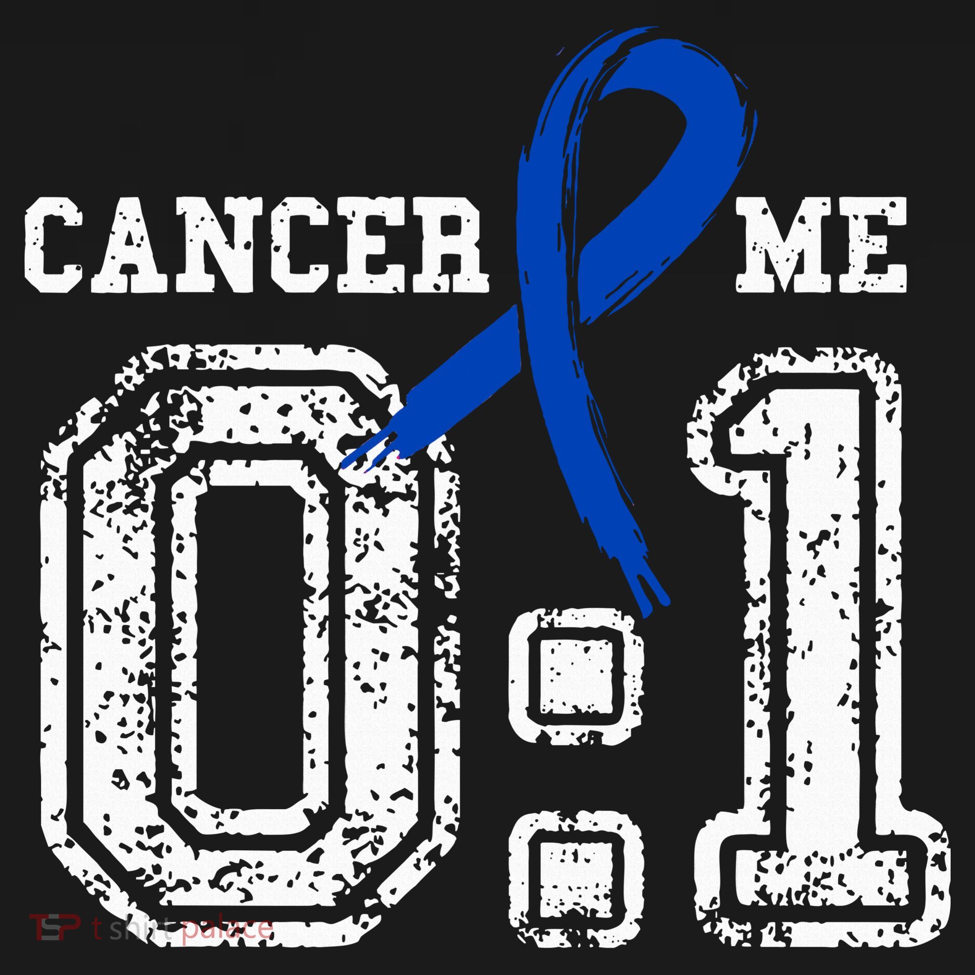 Blue Ribbon Cancer 0:1 Awareness Survivor Tote Bag