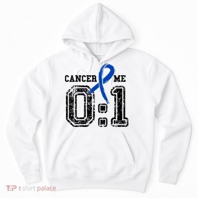 Blue Ribbon Cancer 0:1 Awareness Survivor Hoodie