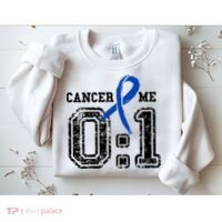 Blue Ribbon Cancer 0:1 Awareness Survivor Sweatshirt thumb 2