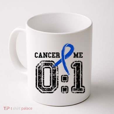 Blue Ribbon Cancer 0:1 Awareness Survivor Coffee Mug