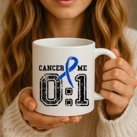 Blue Ribbon Cancer 0:1 Awareness Survivor Coffee Mug thumb 3