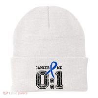 Blue Ribbon Cancer 0:1 Awareness Survivor Beanie thumb 0
