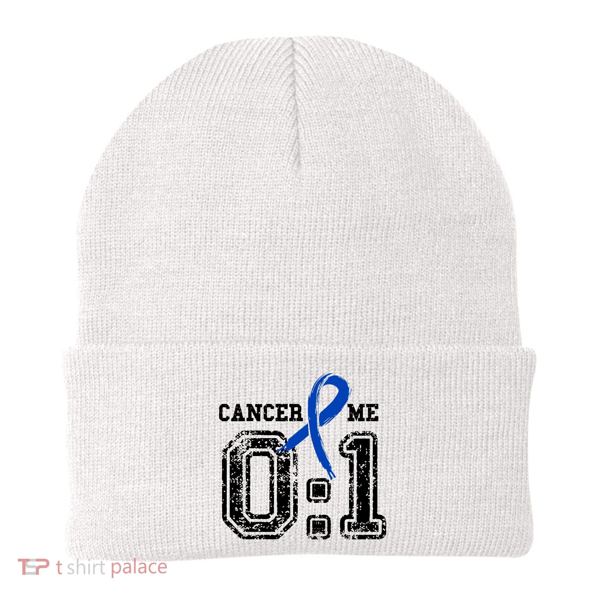 Blue Ribbon Cancer 0:1 Awareness Survivor Beanie
