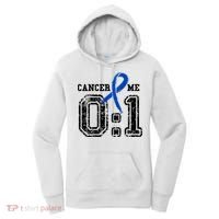 Blue Ribbon Cancer 0:1 Awareness Survivor Women's Hoodie thumb 0
