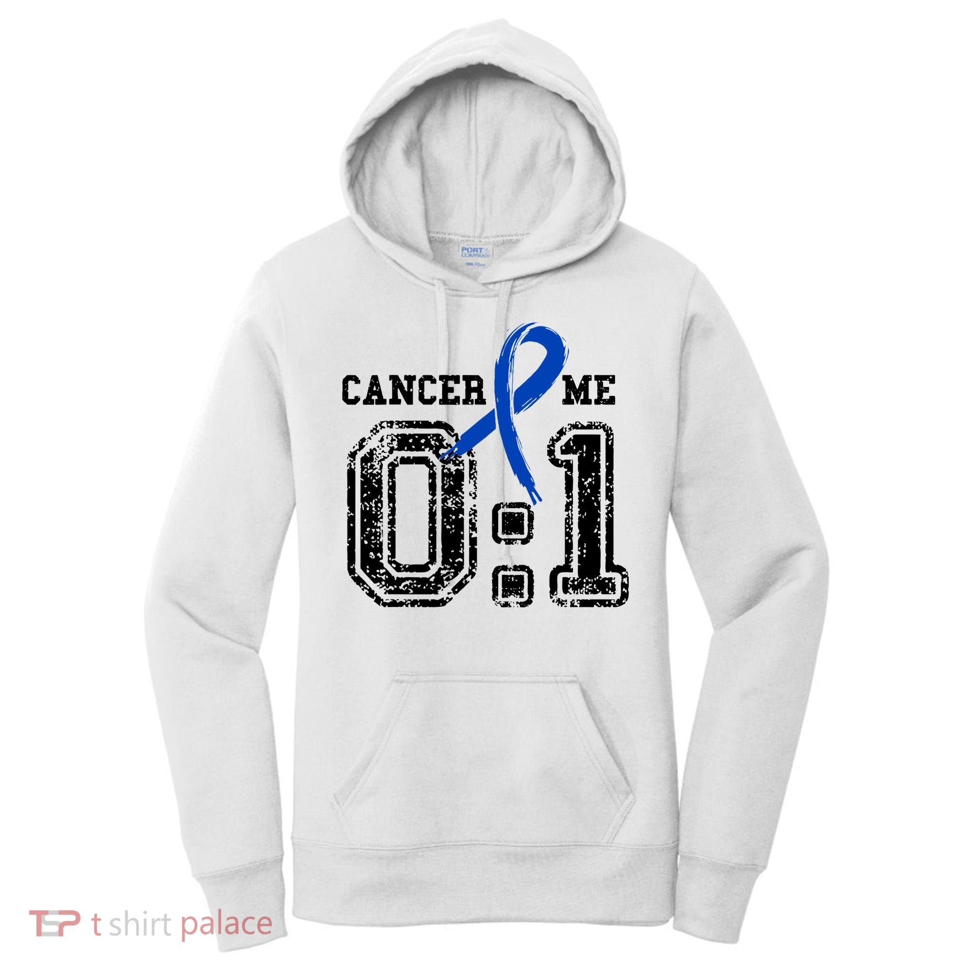 Blue Ribbon Cancer 0:1 Awareness Survivor Women's Hoodie
