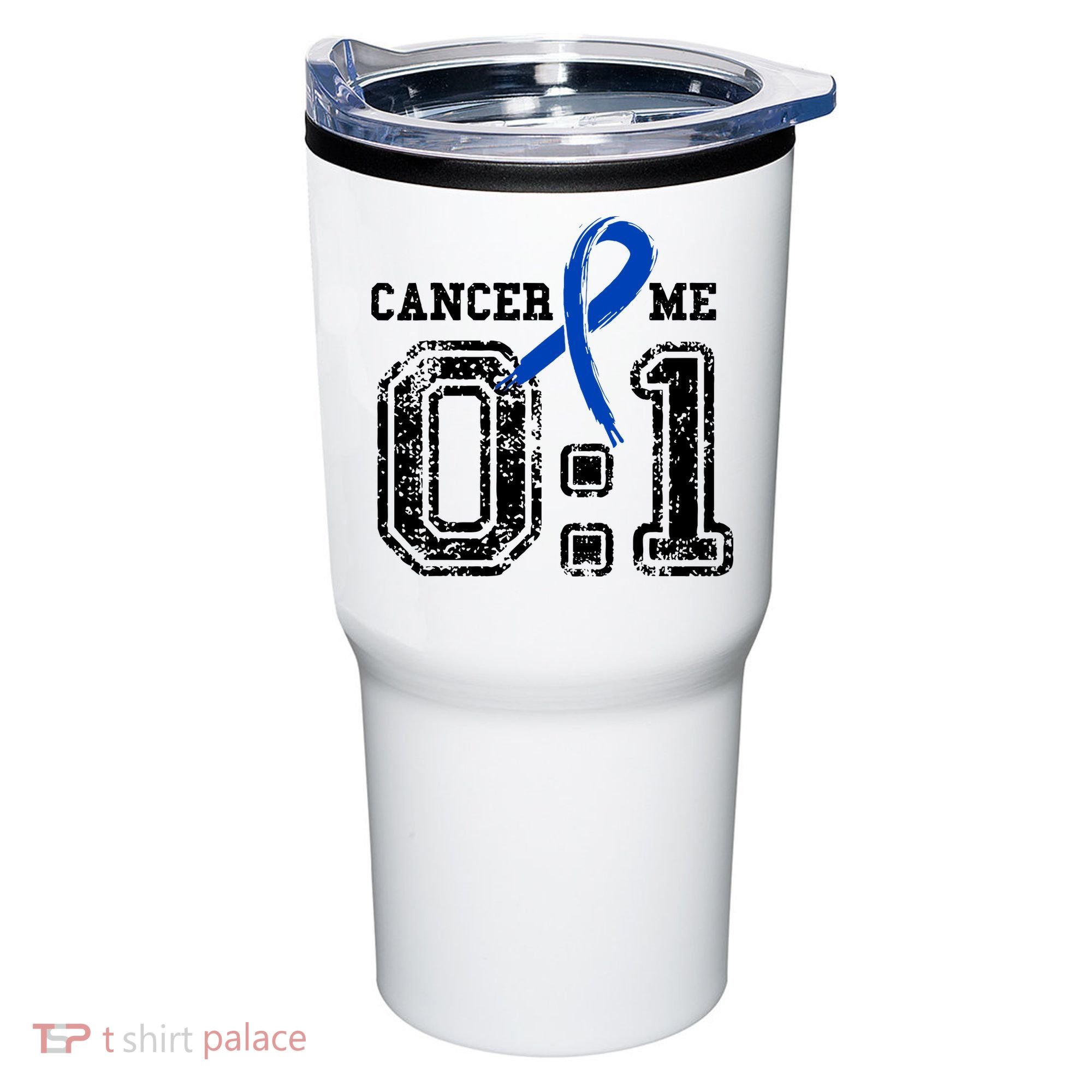 Blue Ribbon Cancer 0:1 Awareness Survivor Tumbler