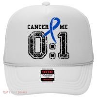 Blue Ribbon Cancer 0:1 Awareness Survivor Hat thumb 0
