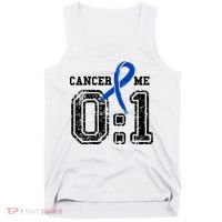 Blue Ribbon Cancer 0:1 Awareness Survivor Tank Top thumb 0