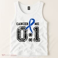 Blue Ribbon Cancer 0:1 Awareness Survivor Tank Top thumb 2