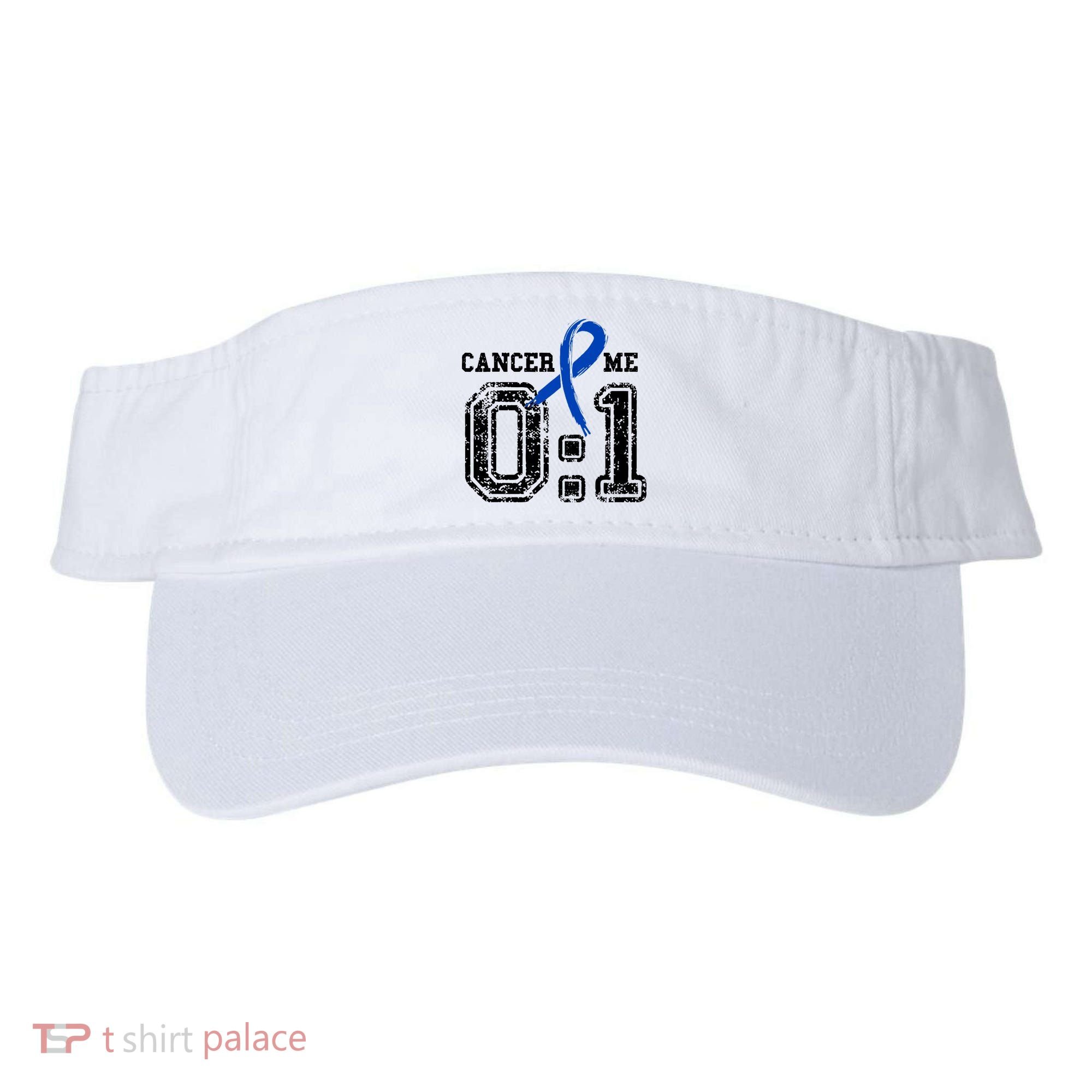 Blue Ribbon Cancer 0:1 Awareness Survivor Visor