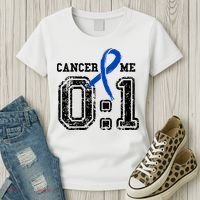 Blue Ribbon Cancer 0:1 Awareness Survivor Women's T-Shirt thumb 3