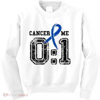 Blue Ribbon Cancer 0:1 Awareness Survivor Kids Sweatshirt thumb 0