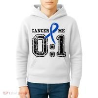 Blue Ribbon Cancer 0:1 Awareness Survivor Kids Hoodie thumb 4