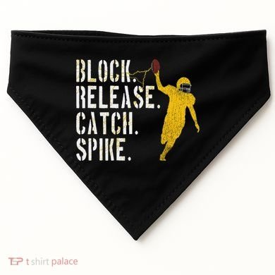 Block Release Catch Spike National Tight End Day USA-Made Doggie Bandana