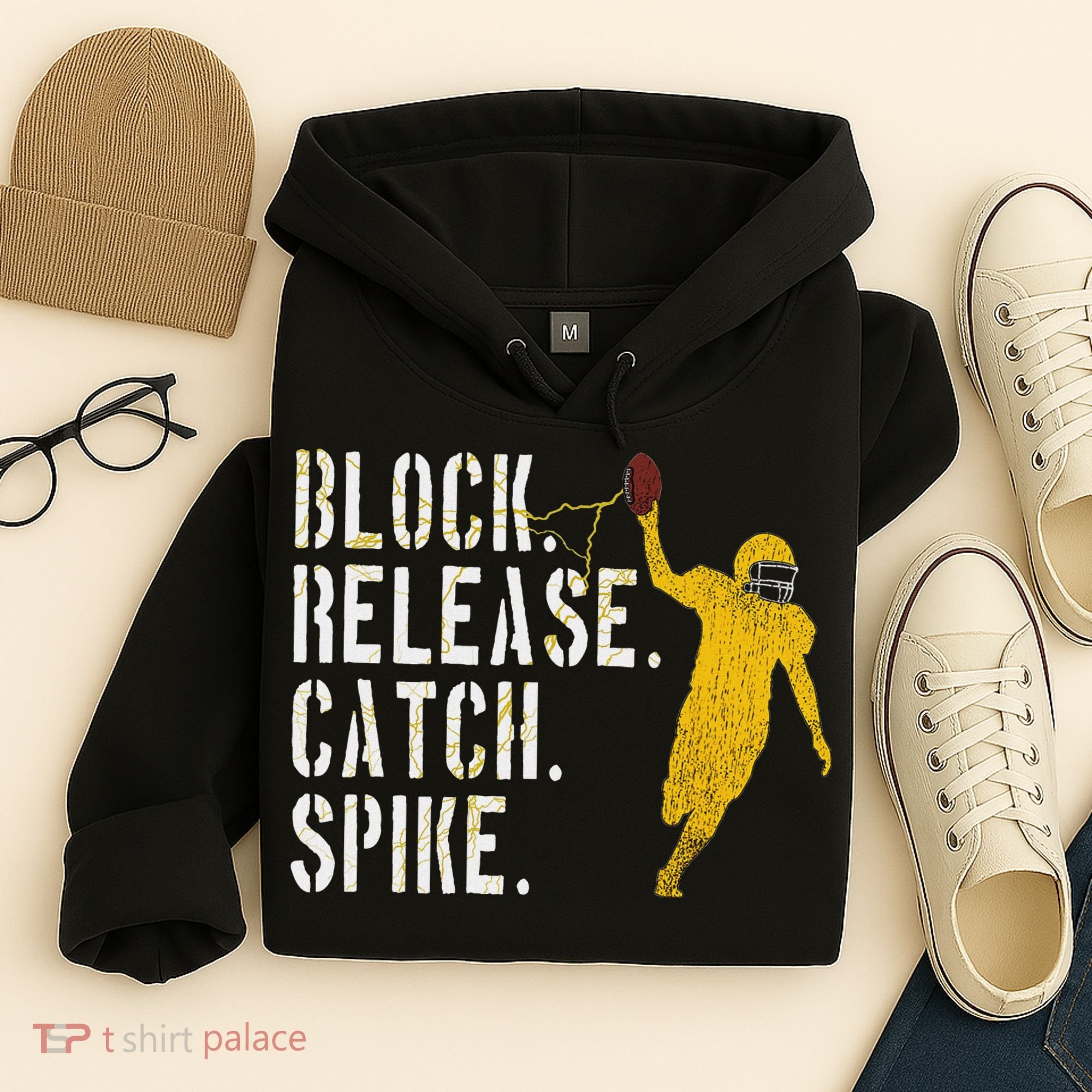 Block Release Catch Spike National Tight End Day Hoodie