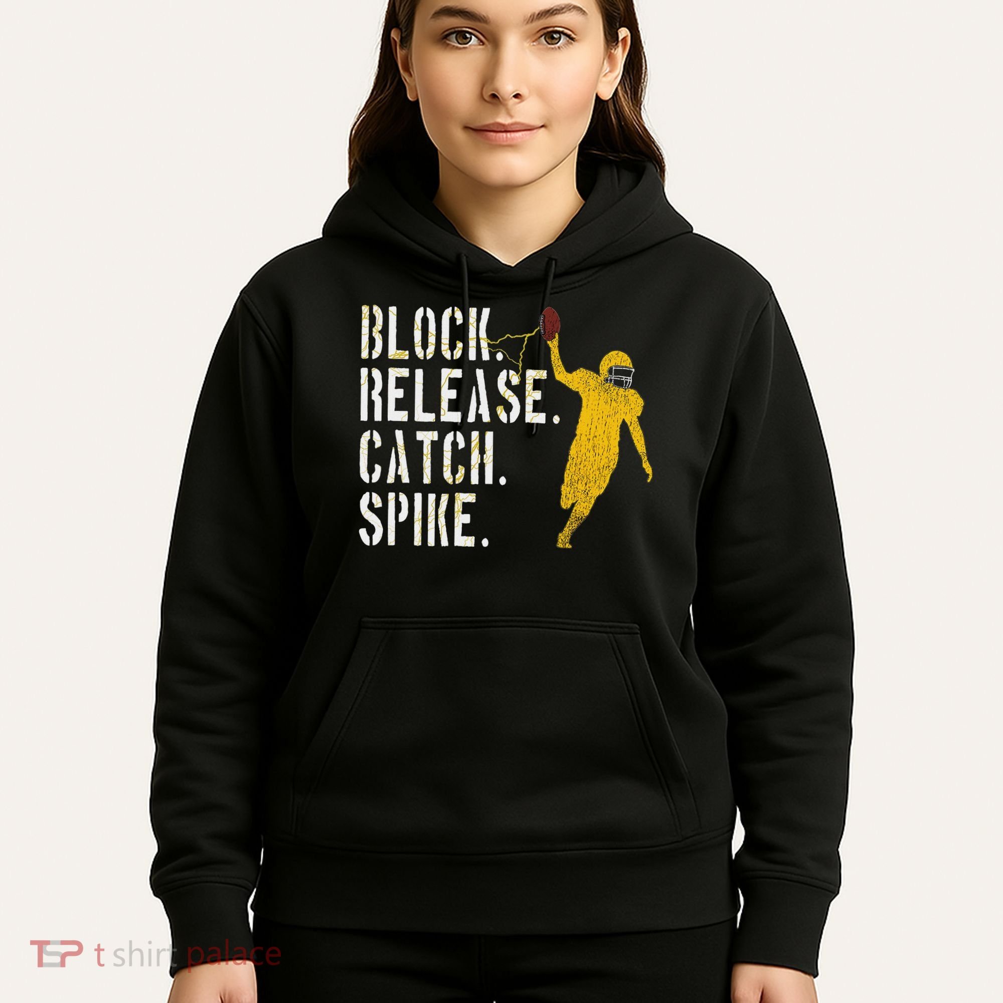 Block Release Catch Spike National Tight End Day Hoodie