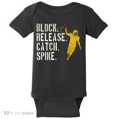 Block Release Catch Spike National Tight End Day Baby Bodysuit