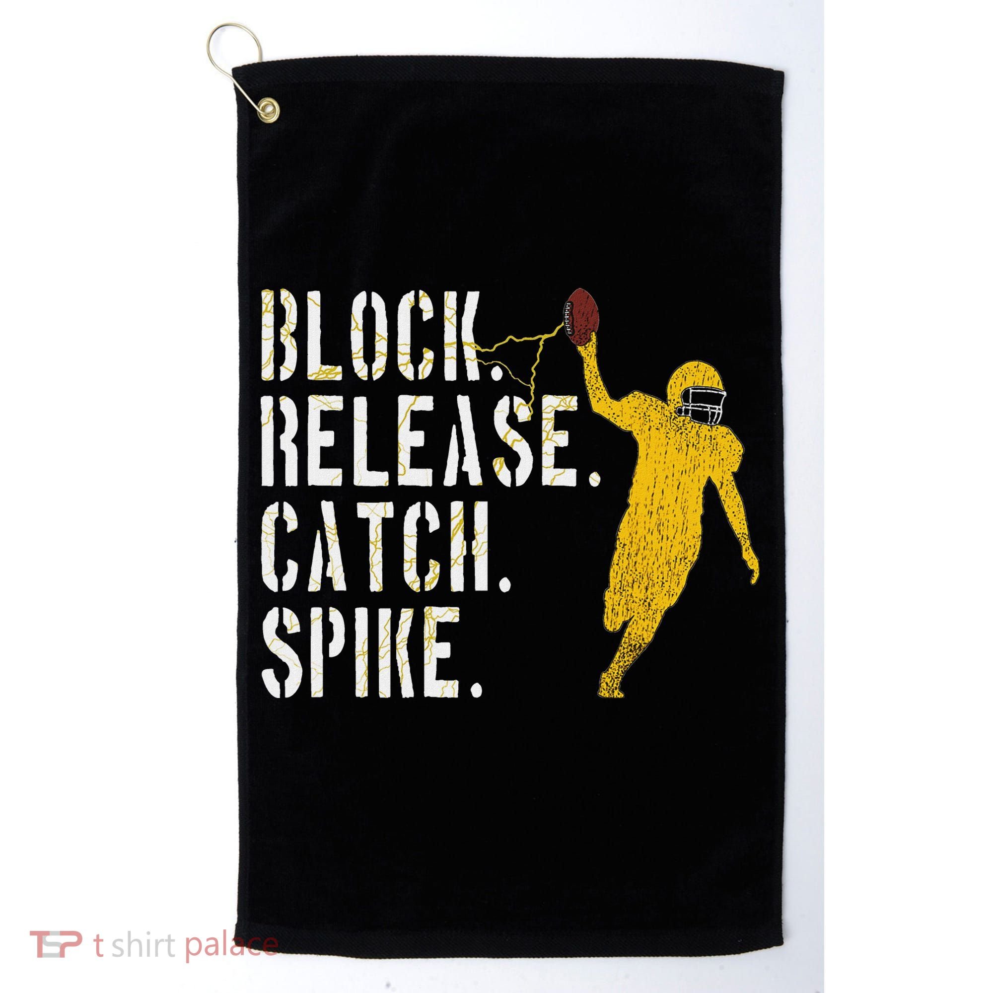 Block Release Catch Spike National Tight End Day Golf Towel