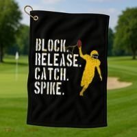 Block Release Catch Spike National Tight End Day Golf Towel thumb 1