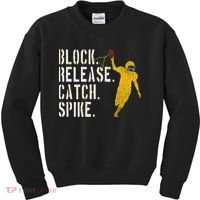 Block Release Catch Spike National Tight End Day Kids Sweatshirt thumb 0