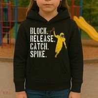 Block Release Catch Spike National Tight End Day Kids Hoodie thumb 3