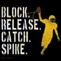 Block Release Catch Spike National Tight End Day Kids T-Shirt thumb 4