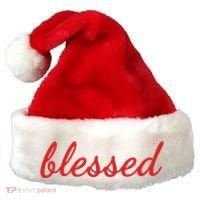 Blessed Red Christian Santa Hat thumb 0