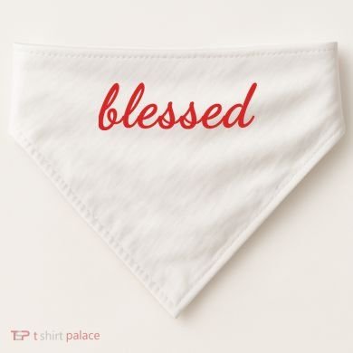 Blessed Red Christian USA-Made Doggie Bandana