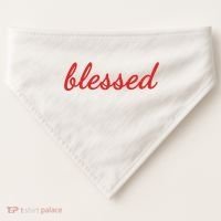 Blessed Red Christian USA-Made Doggie Bandana thumb 0