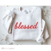 Blessed Red Christian Sweatshirt thumb 2