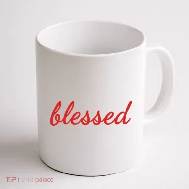 Blessed Red Christian Coffee Mug back