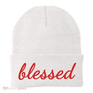 Blessed Red Christian Beanie