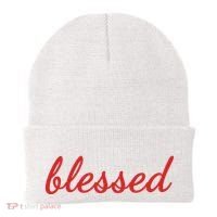 Blessed Red Christian Beanie thumb 0