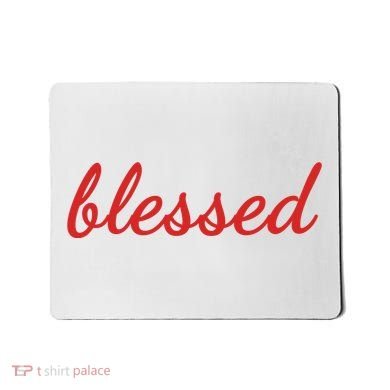Blessed Red Christian Mousepad