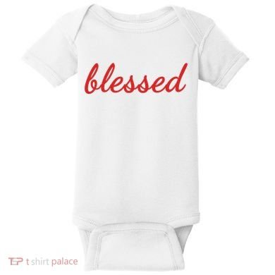 Blessed Red Christian Baby Bodysuit